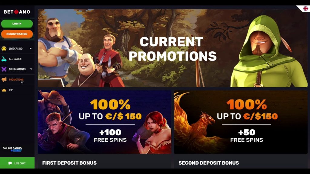 Betamo Casino promos